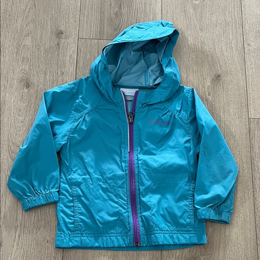 Columbia Kids Teal and Purple Hooded Jacket